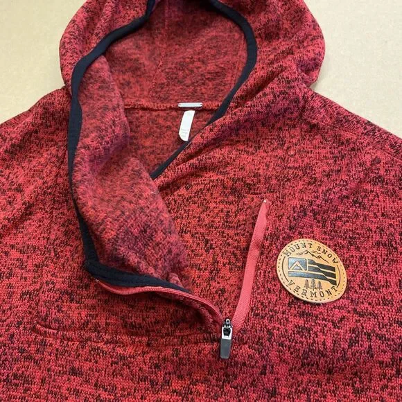 Mount Snow Vermont Pullover Sweater Women's M Medium Polyester Hoodie 1/4 Zip‎ - Picture 7 of 8